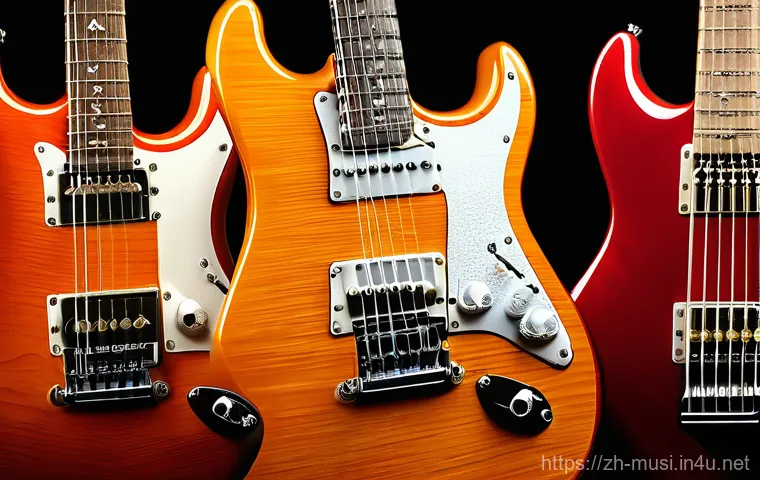 기타 명장 추천 - Here are three detailed image generation prompts in English, designed to capture the essence of diff...