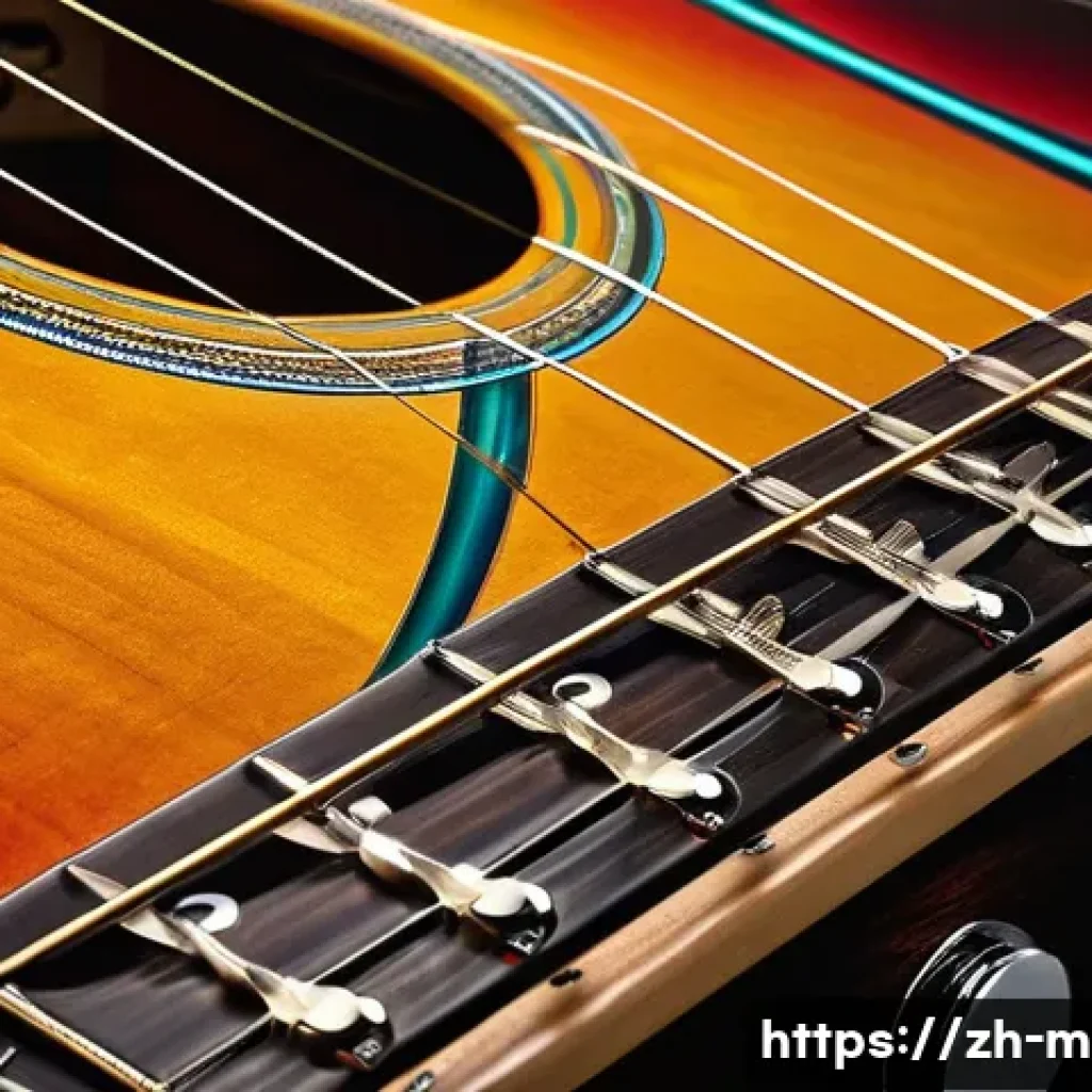 기타 픽업 설치 방법 - A detailed close-up of an electric guitar body showing the installation of a single coil pickup at t...