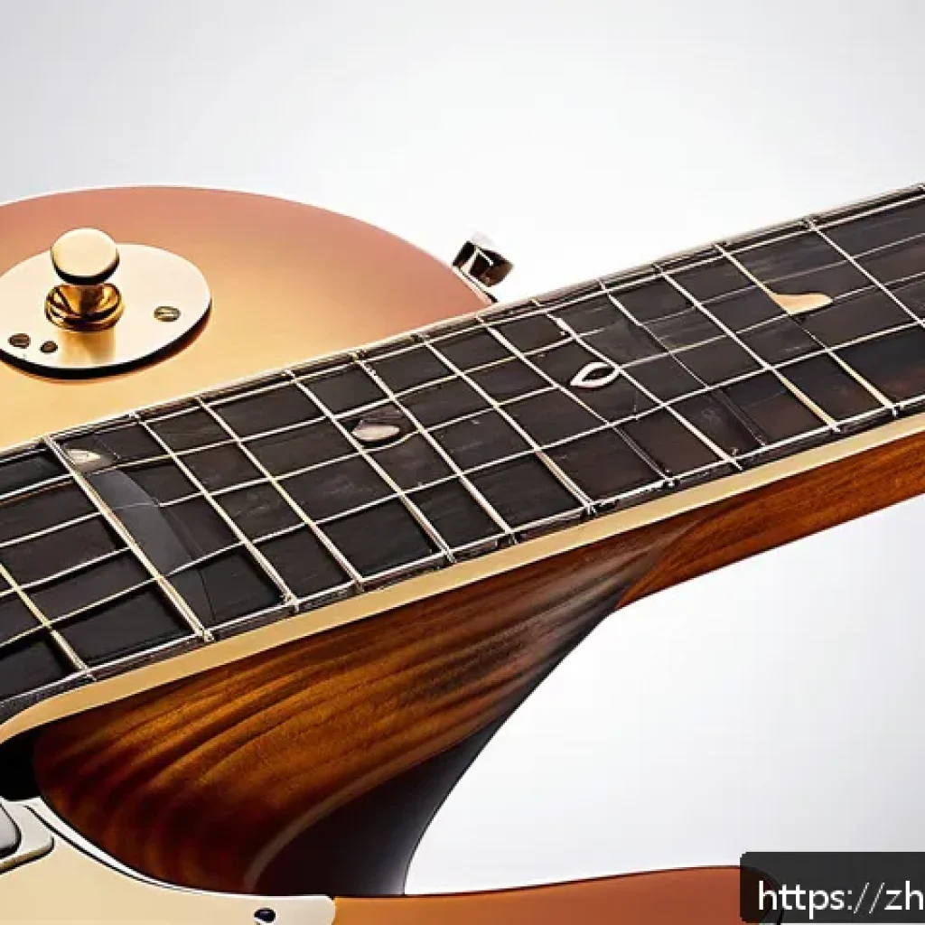 기타 픽업 종류 설명 - A highly detailed close-up of an electric guitar pickup showing the coil winding and Alnico magnet i...